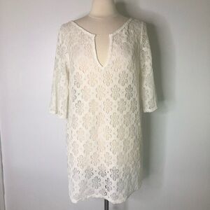 Dream Beach cream lace women’s swim cover up Size XL